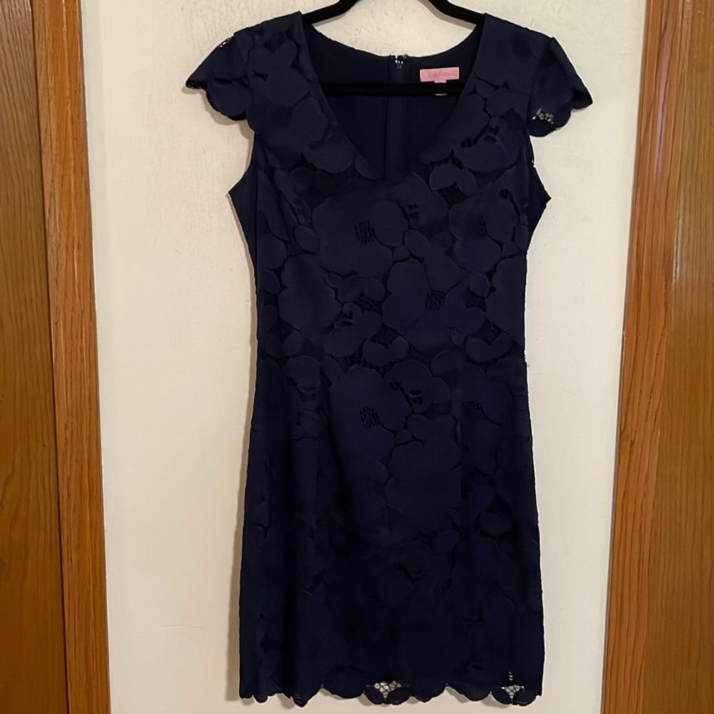 Lily Pulitzer Navy Lace Floral Dress